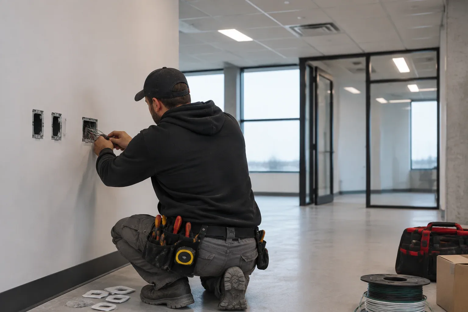 Office or retail electrical installation in a commercial property in Kitchener